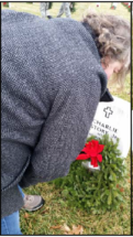 Christina laying a Wreath 2021