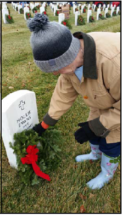 Rosalie Laying a Wreath 2021
